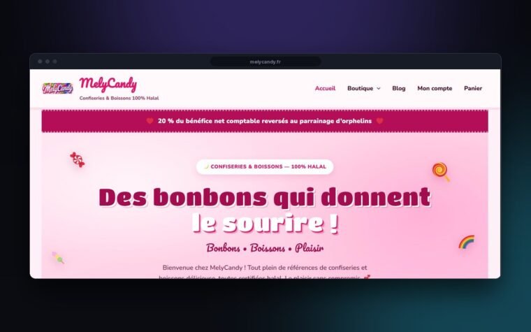 Aperçu du site MelyCandy